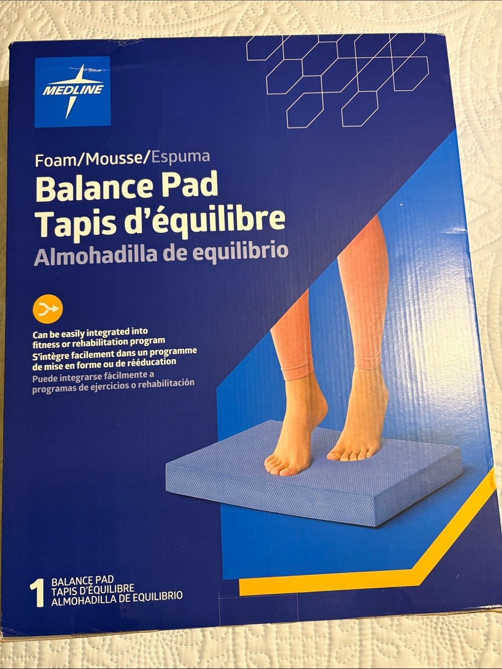 Medline Foam Balance Pad in Blue 19”L x 15”W x
2-1/2” D   (X-Large)